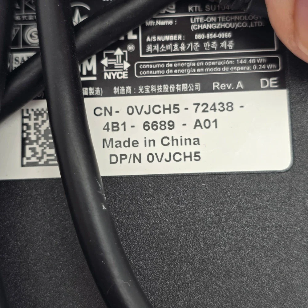 Dell 130W AC Adapter Laptop Charger 19.5V 6.7A VJCH5 LA130PM121 OEM Power Supply
